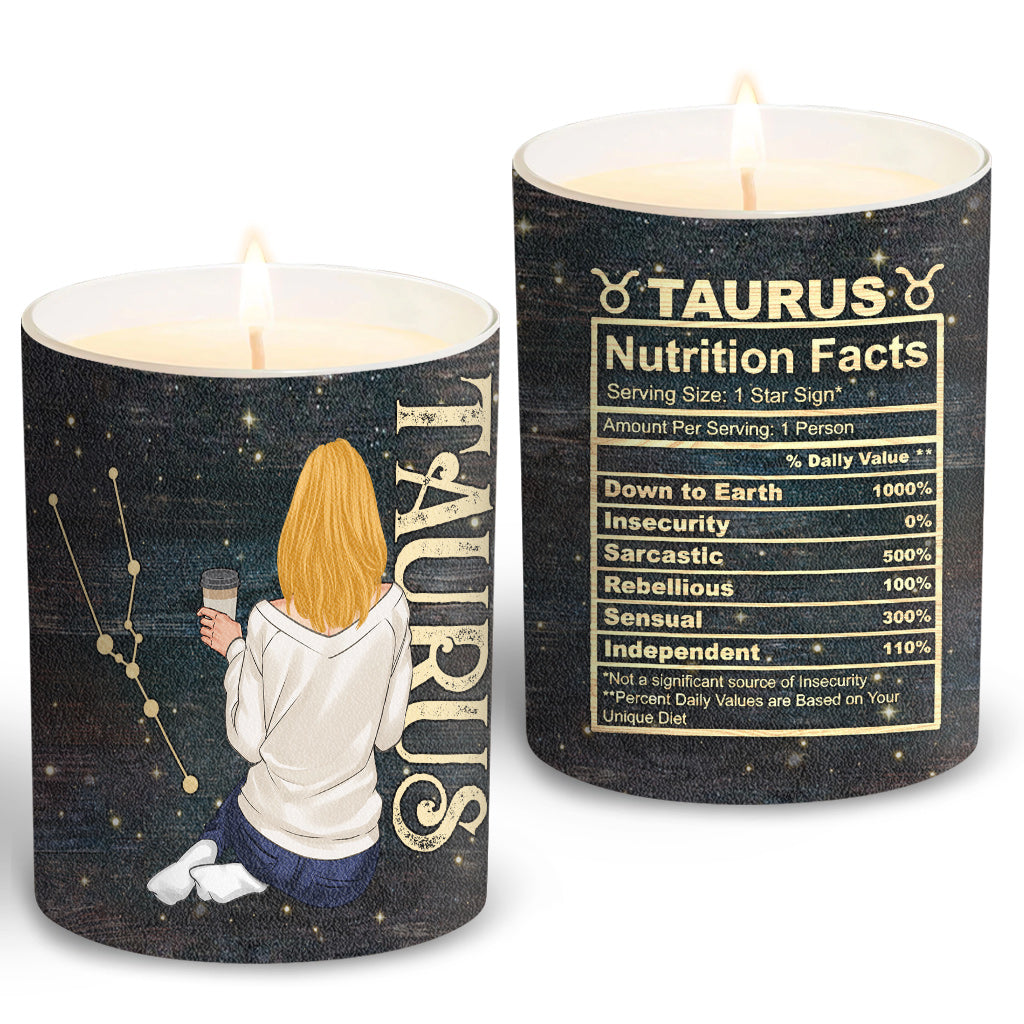 Horoscope Zodiac Sign - Personalized Horoscope Candle With Wooden Lid