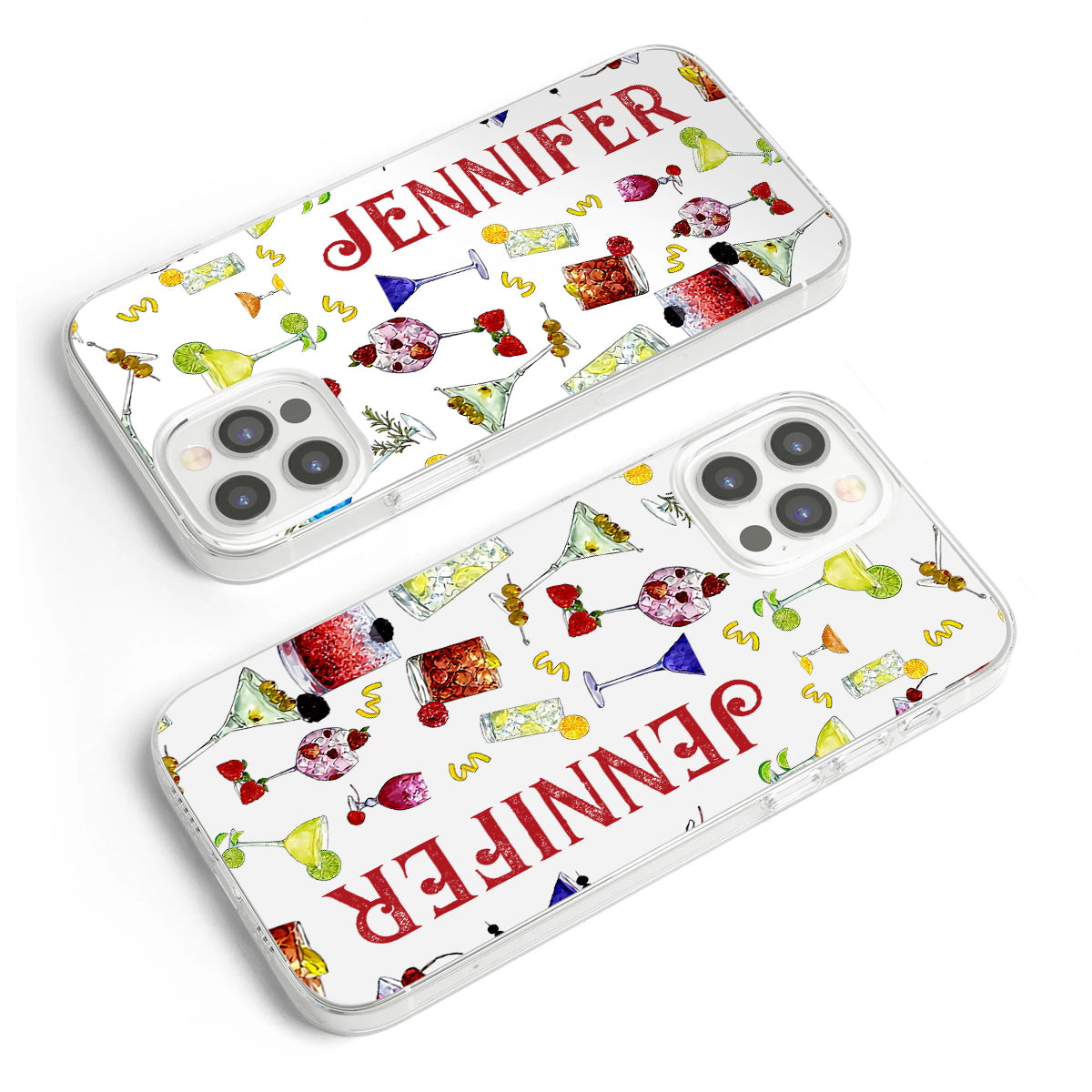 Summer Vibes - Personalized Cocktail Clear Phone Case