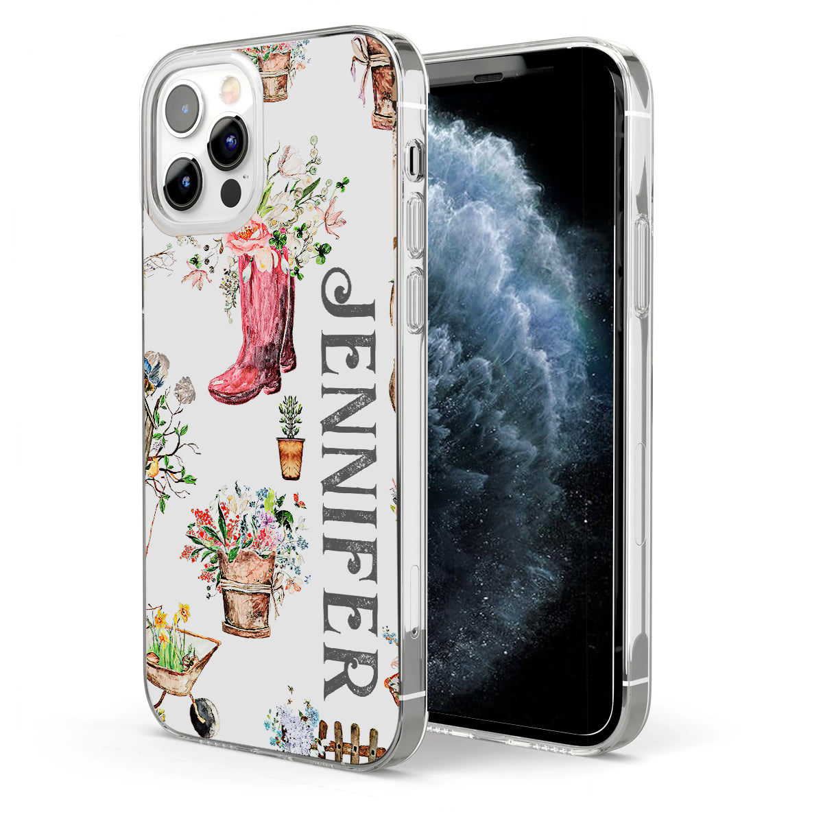 Lovely Gardening Items - Personalized Gardening Clear Phone Case