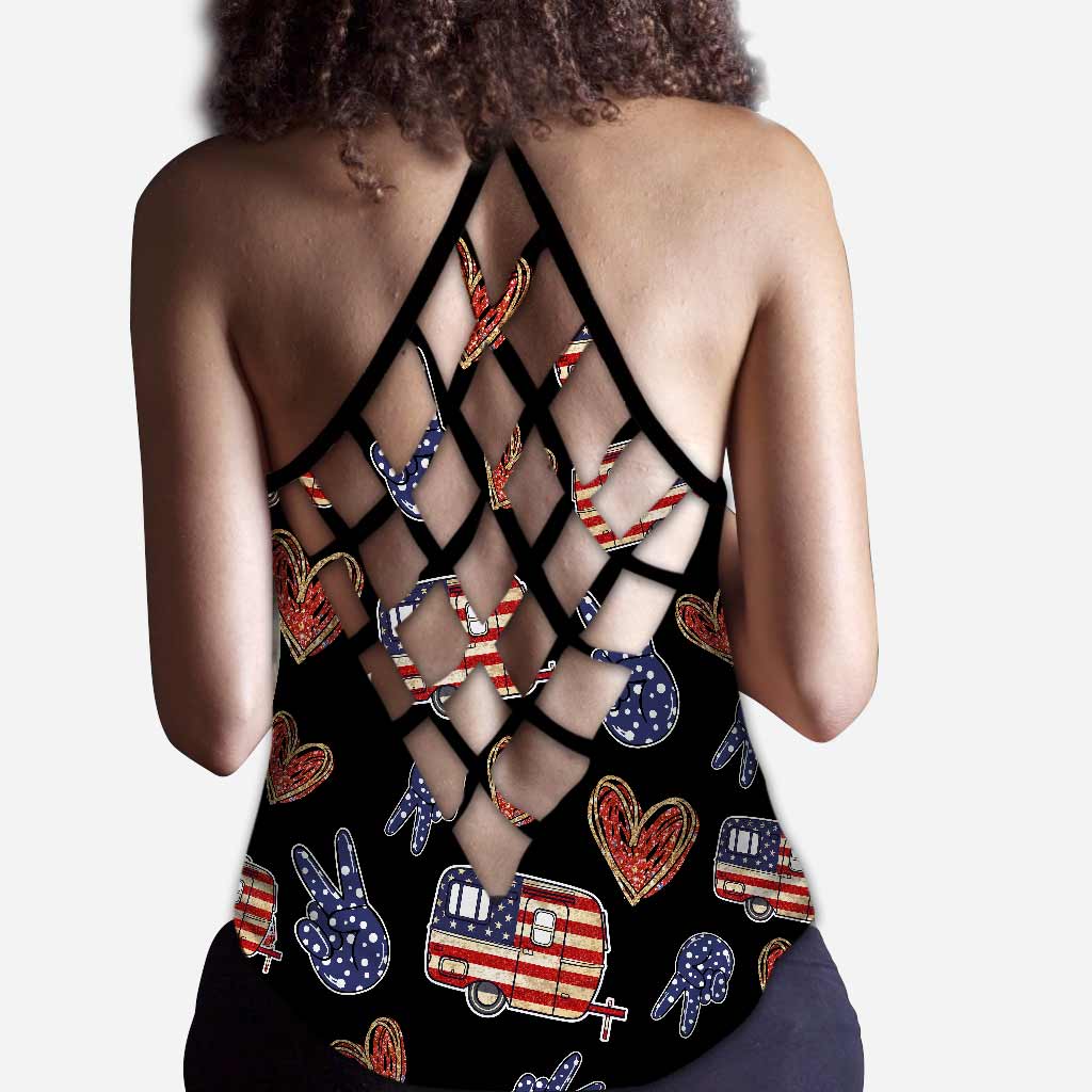 Wander Woman - Independence Day Camping Cross Tank Top