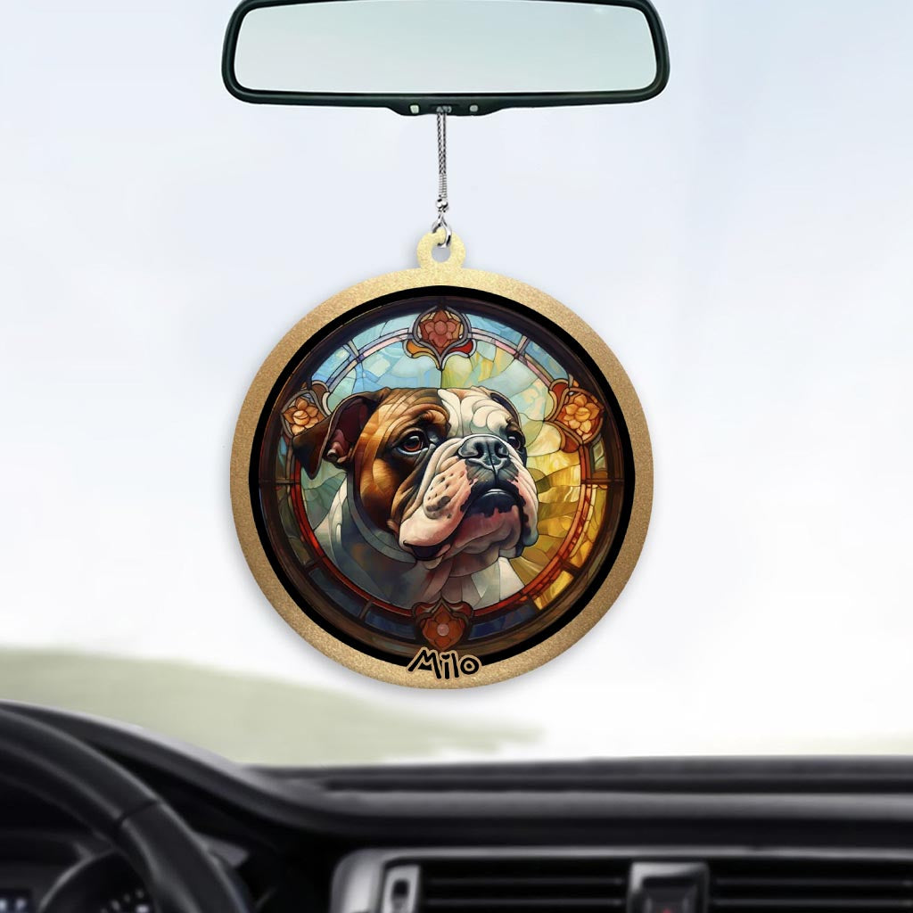 Colorful Dog - Personalized Dog Car Ornament