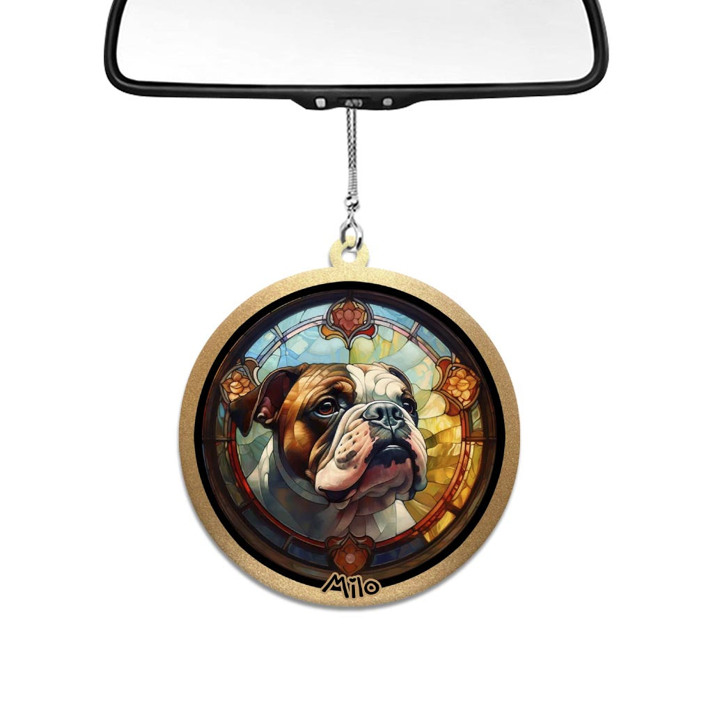 Colorful Dog - Personalized Dog Car Ornament