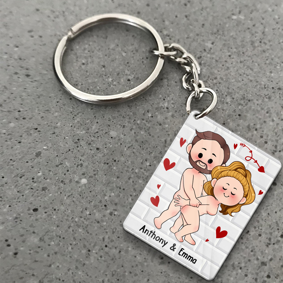 I Just Want You To Be Happy - Couple gift for husband, wife, boyfriend, girlfriend - Personalized Keychain