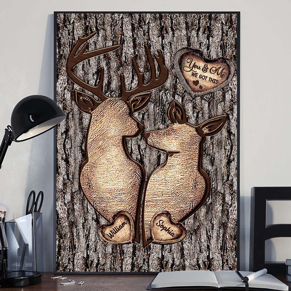 Hunting Couple - Personalized Hunting Canvas and Poster