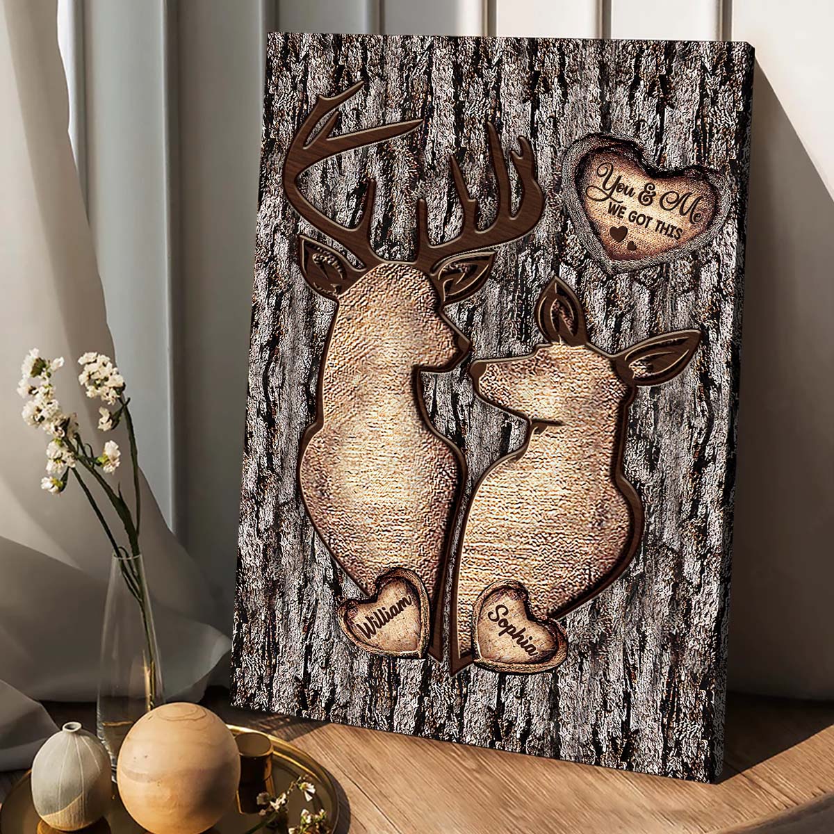 Hunting Couple - Personalized Hunting Canvas and Poster