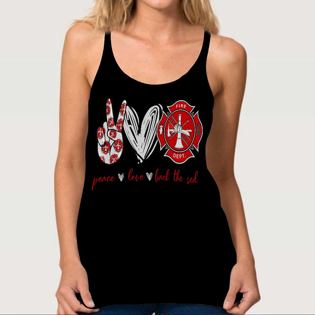 Back The Red - Firefighter Cross Tank Top