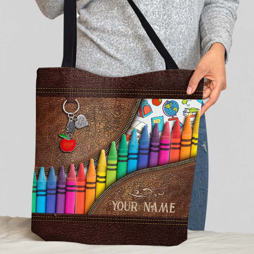 Discover Teach Love Inspire - Teacher Personalized Tote Bag