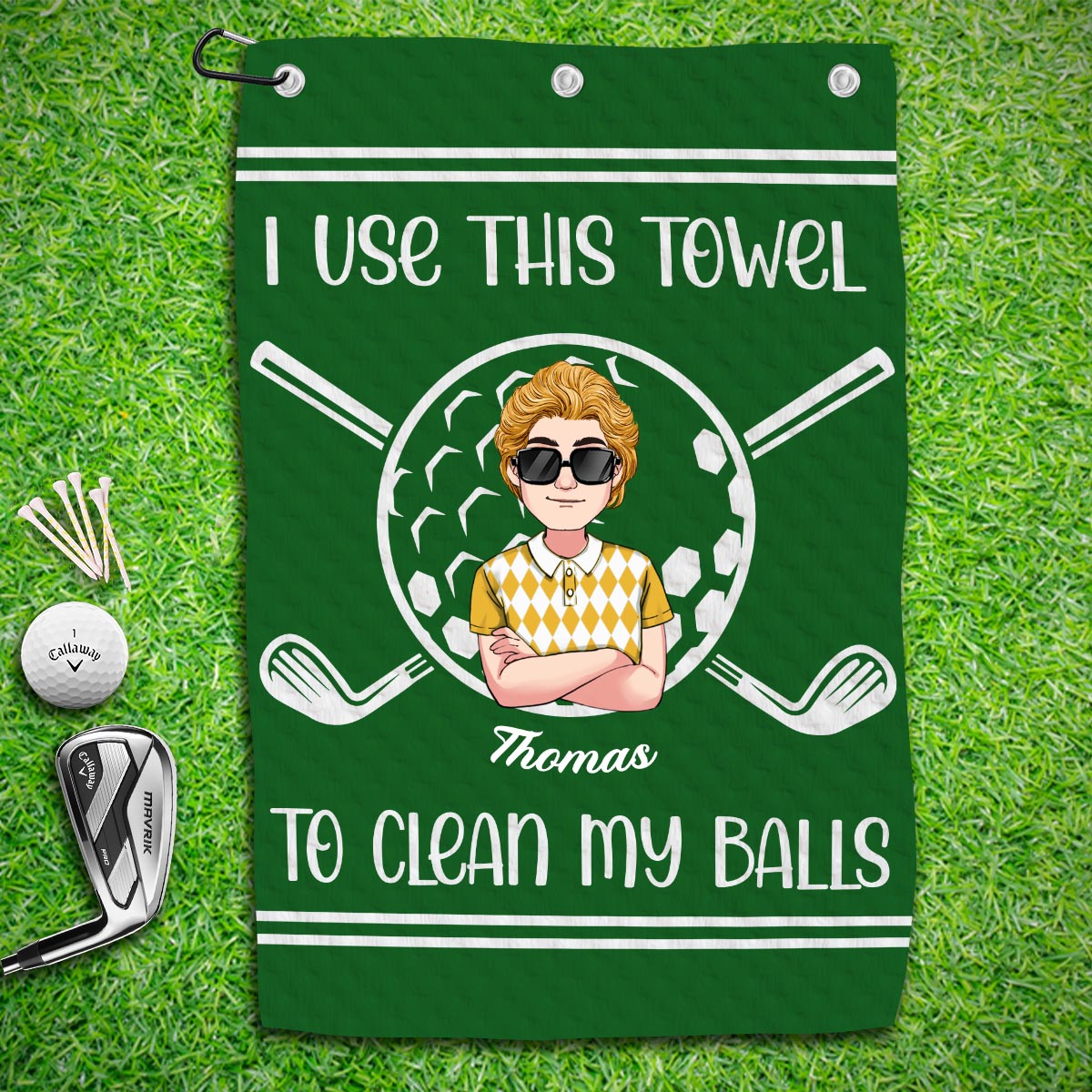 I use this towel - Personalized Golf Golf Towel