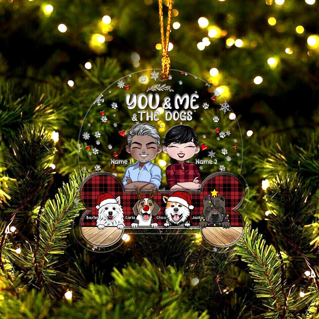 You & Me & The Dogs - Personalized Christmas Dog Layers Mix Ornament