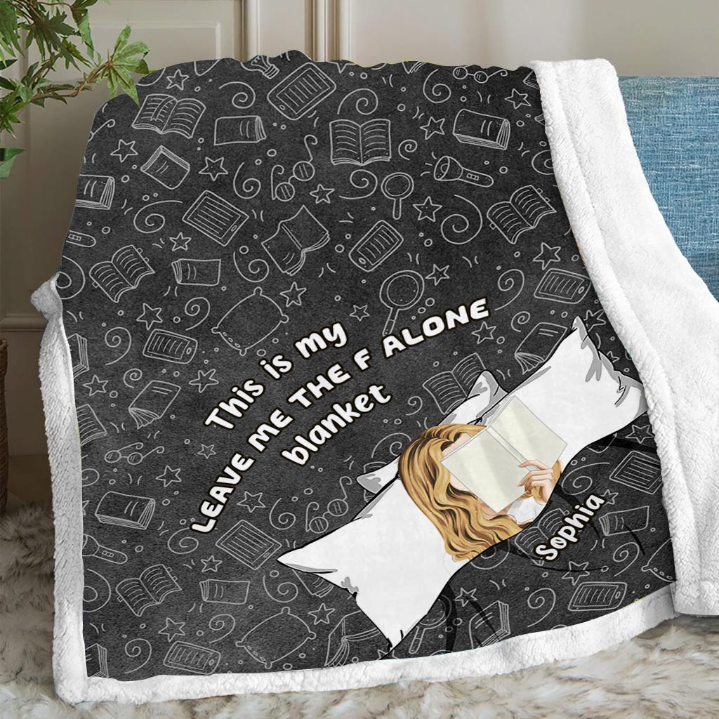 This Is My Leave Me Alone Blanket - Personalized Book Blanket