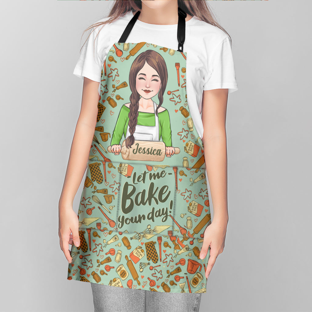 Let Me Bake Your Day - Personalized Baking Apron