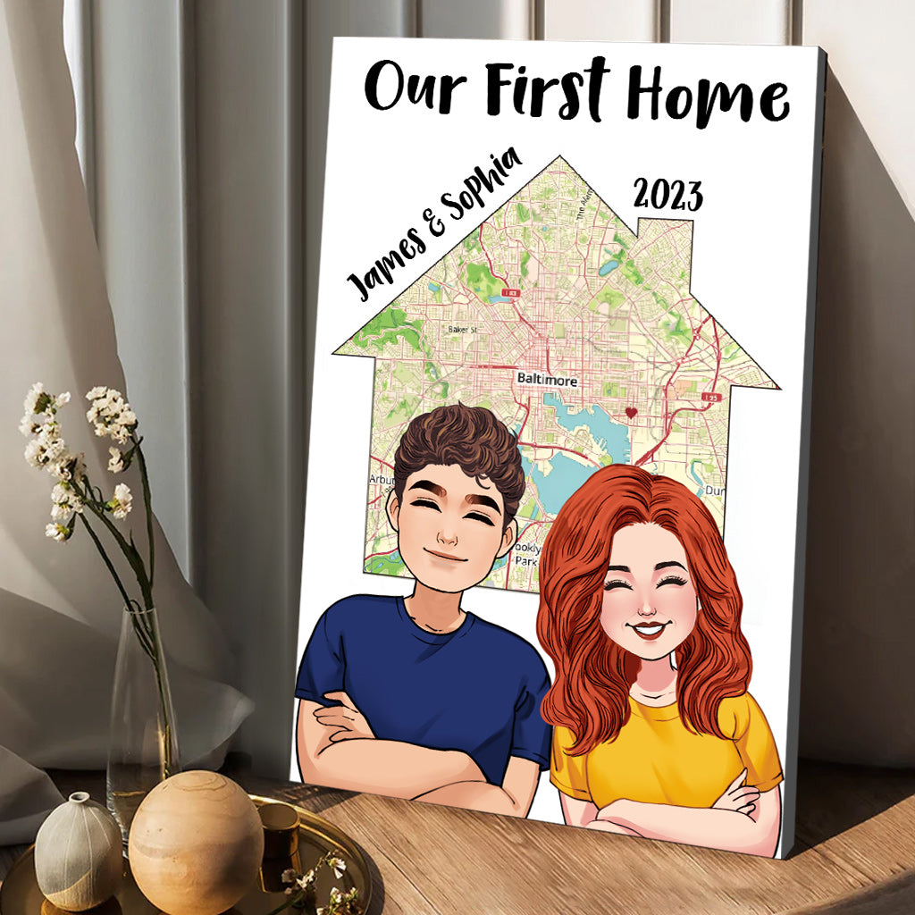 Where Are We? - Personalized Housewarming Canvas And Poster