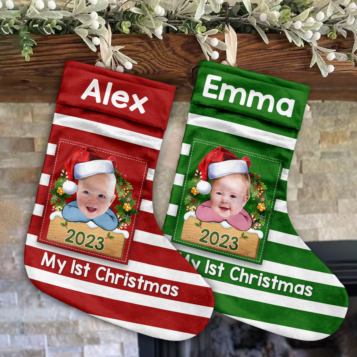 My 1st Christmas - Personalized Family Christmas Stockings