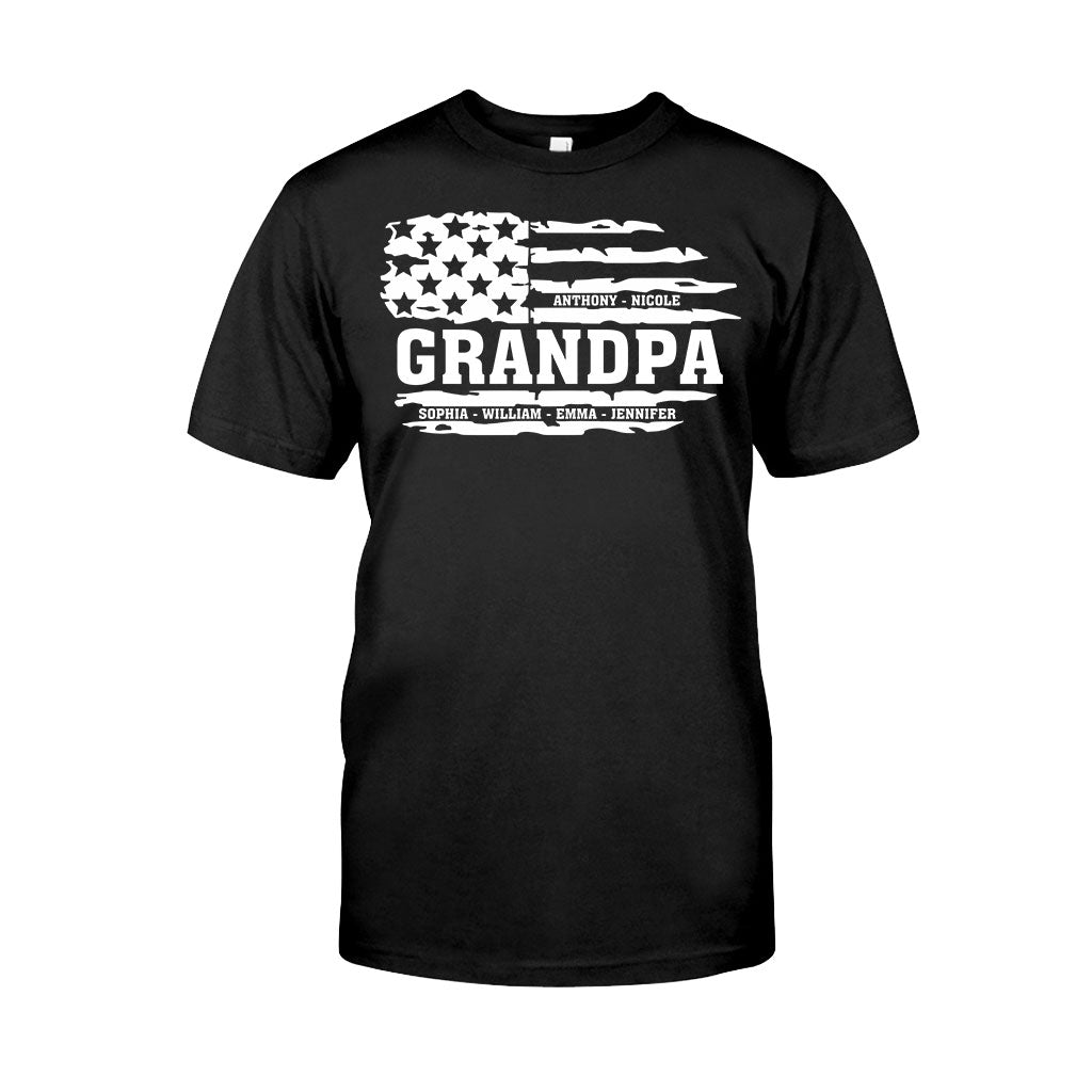 Grandpa US Flag - Personalized Grandpa T-shirt & Hoodie