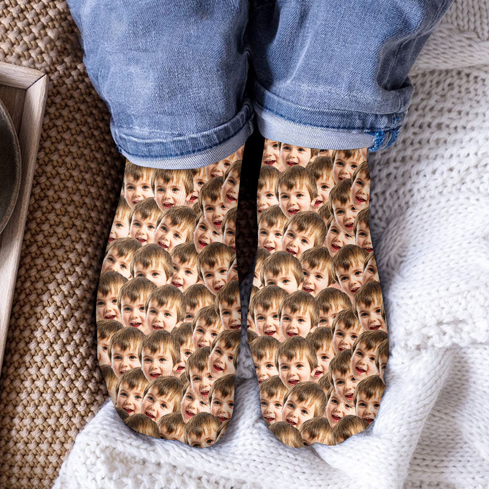 Customizable Printed Face - Personalized Son Socks