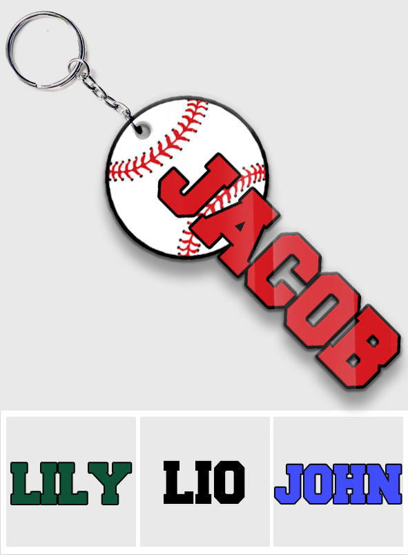 Game Day - Personalized Baseball Keychain