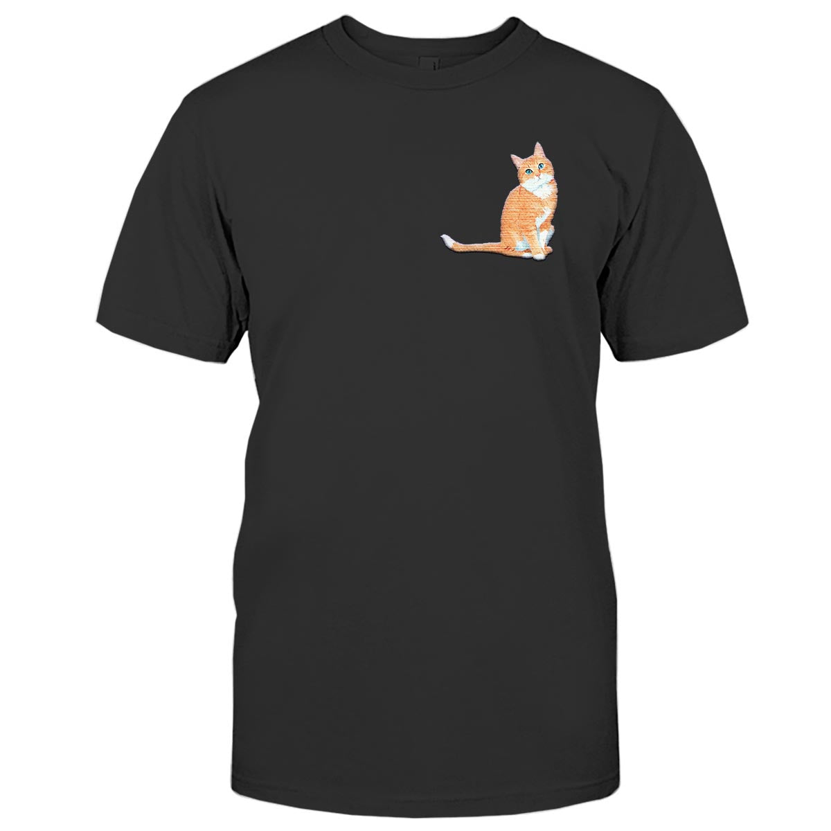 Custom 2D Photo - Personalized Cat Embroidered T-shirt