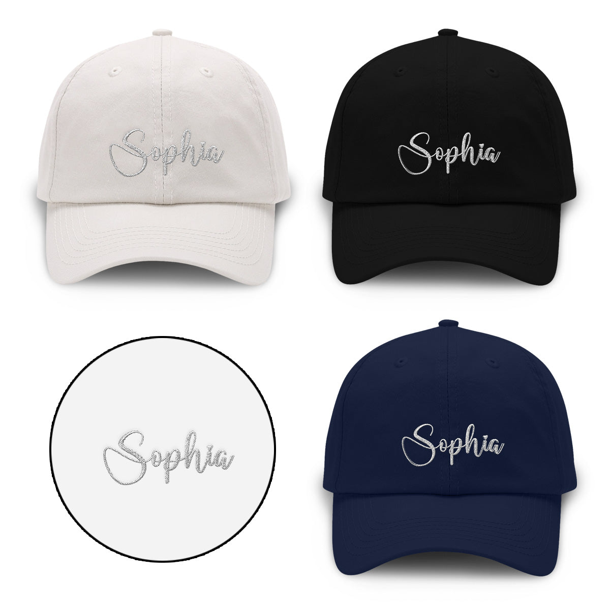 Custom Name - Personalized Sibling Embroidered Classic Cap