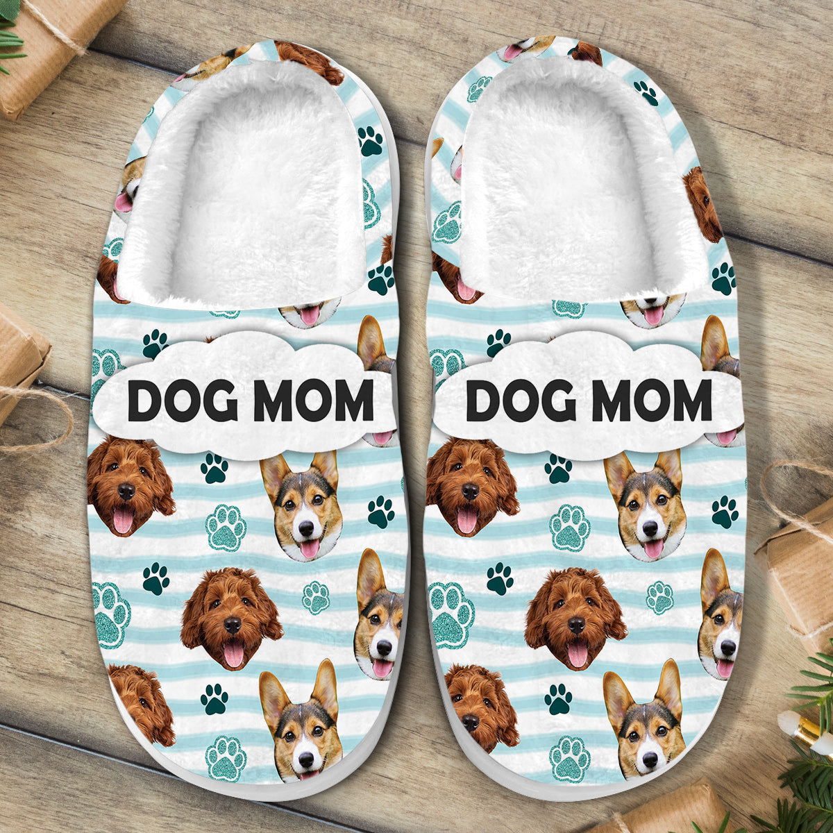 Dog Mom - Personalized Dog Slippers