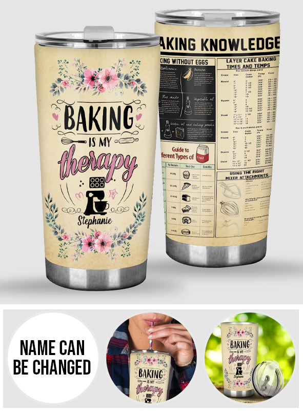 Baking Therapy - Personalized Baking Tumbler