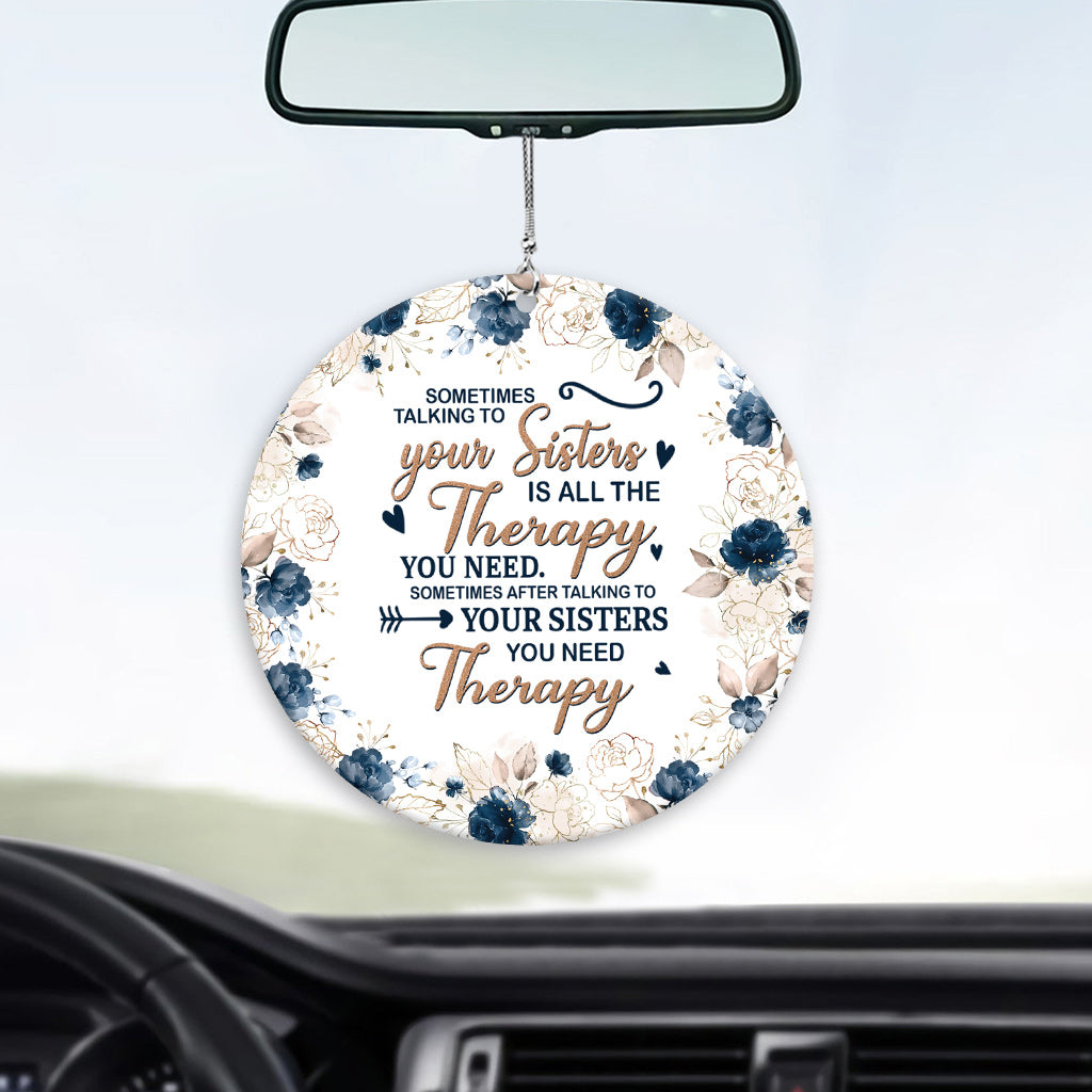 Talking To Your Sister - Personalized Bestie Acrylic Car Hanger