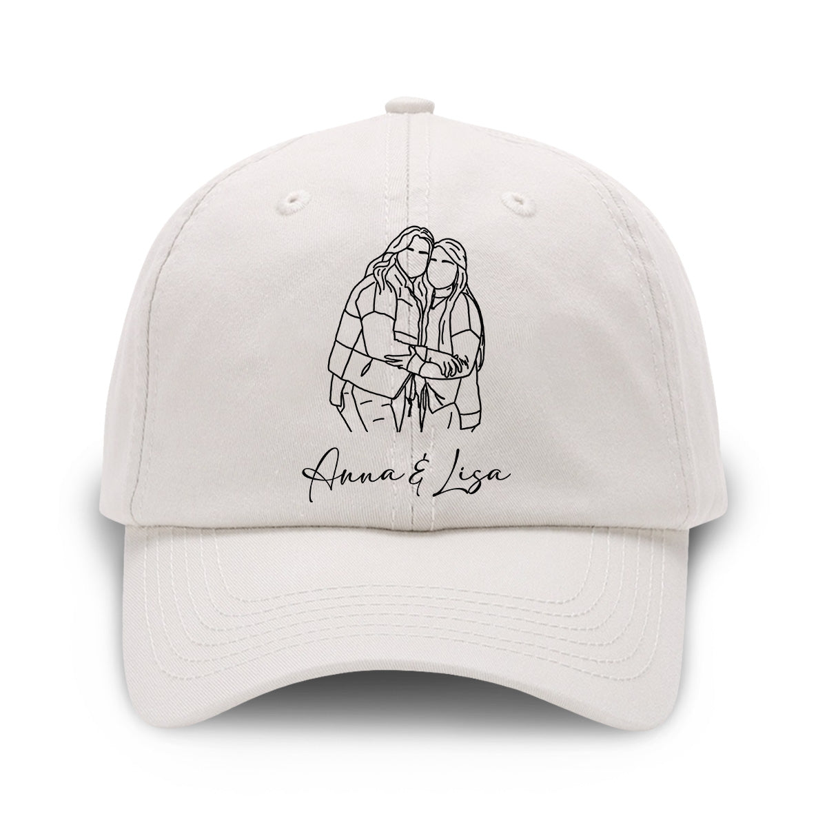 Custom Photo - Personalized Bestie Embroidered Classic Cap