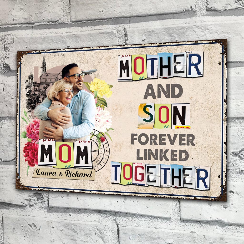 The Love Between Mother And Son Is Forever - Personalized Aluminum