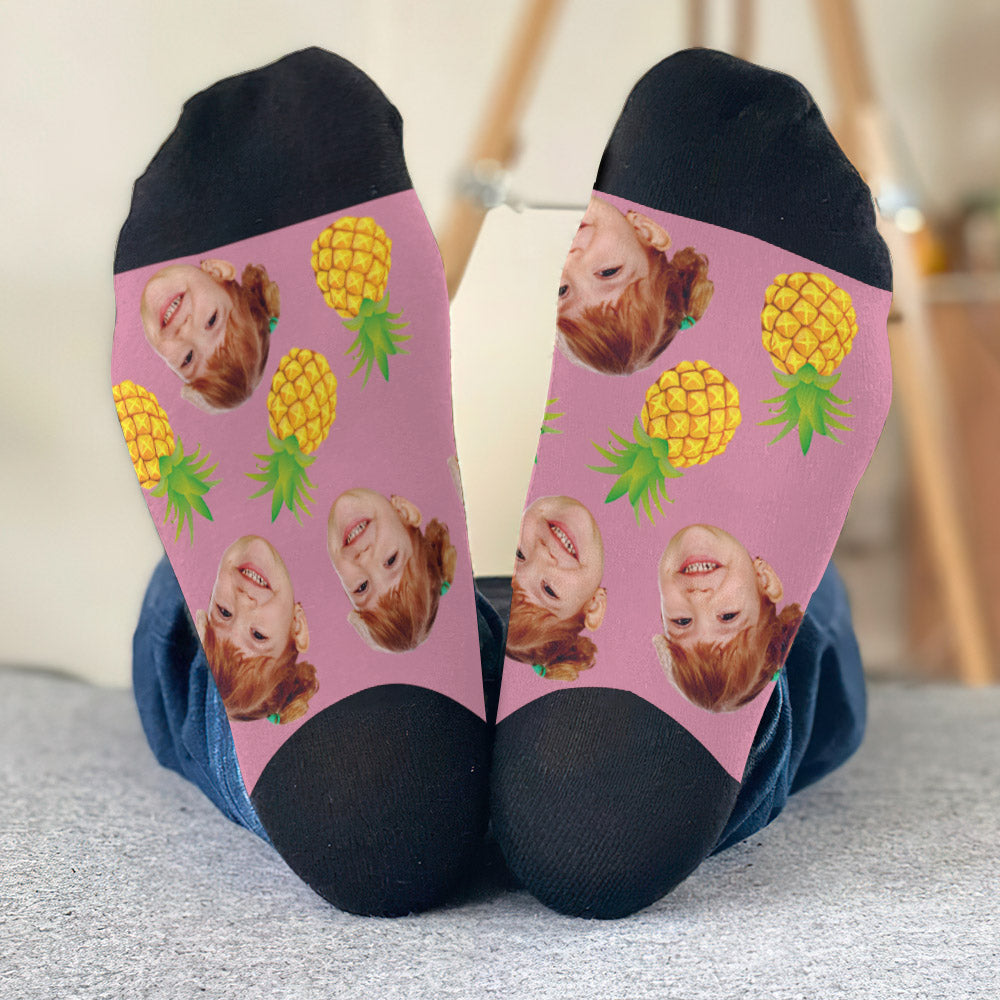 Funny Icon Pattern - Personalized Daughter Socks