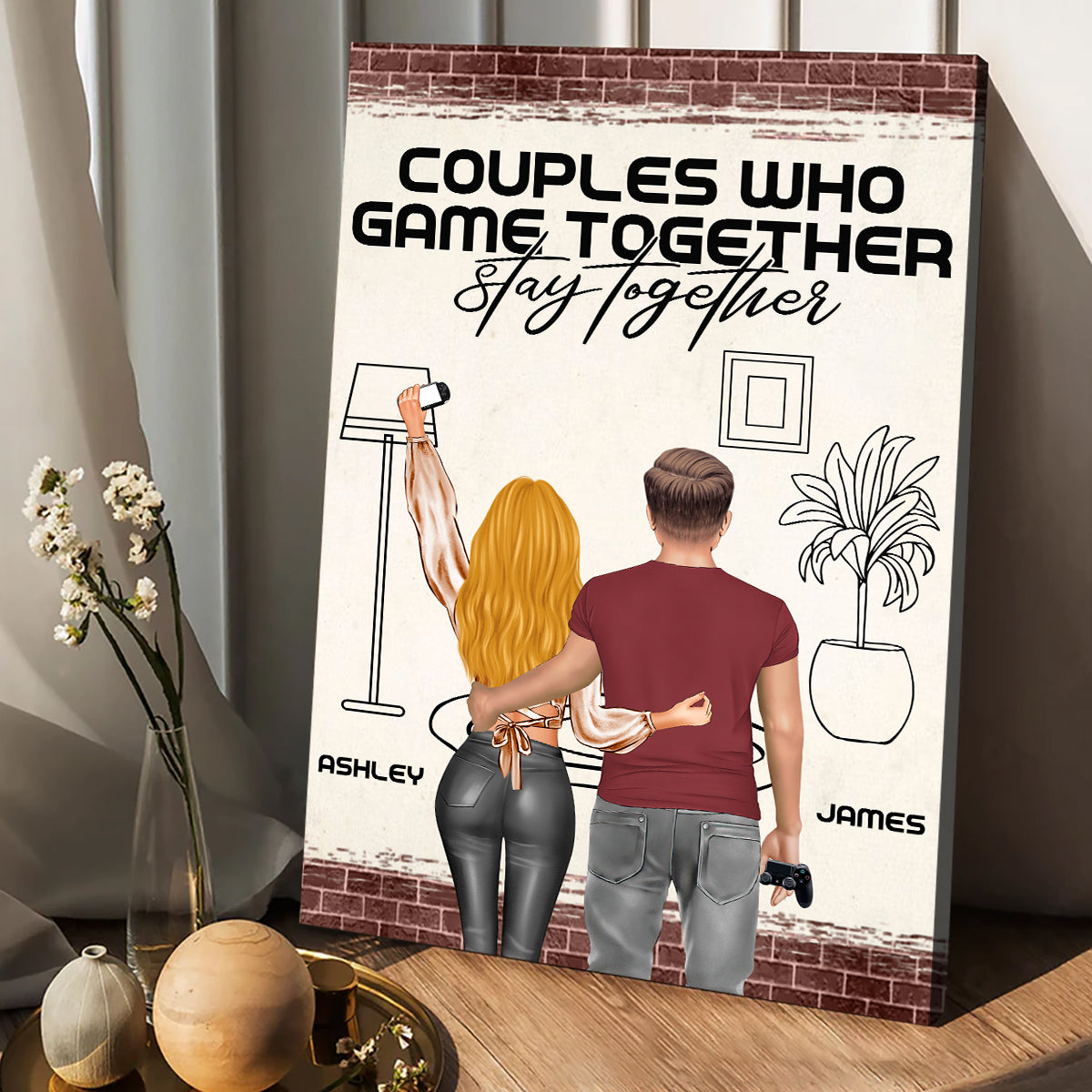 Couples Who Game Together Stay Together - Personalized Video Game Canvas And Poster