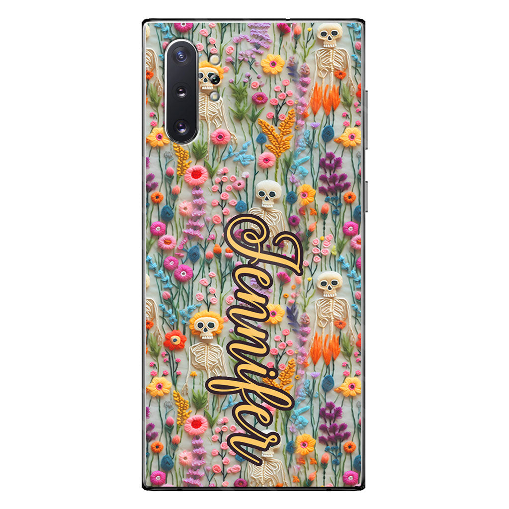 Floral Skeleton - Personalized Skull Phone Case