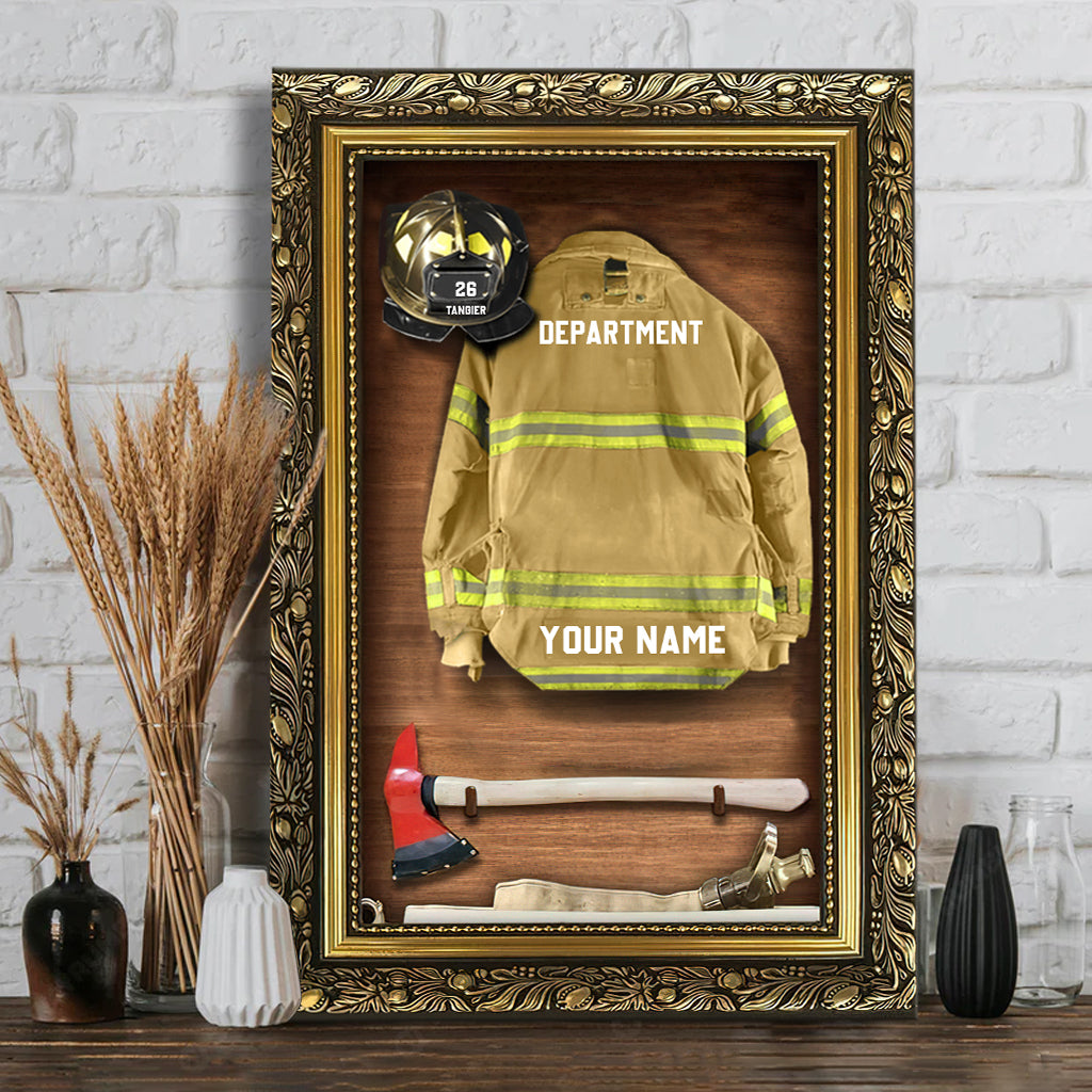 Firefighter Armor - Personalized Firefighter Canvas And Poster