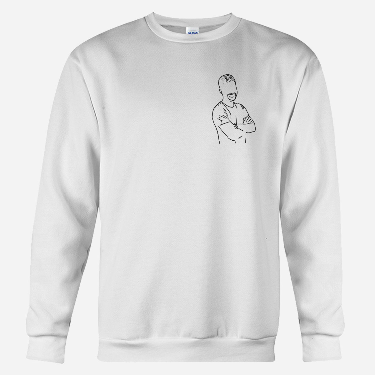 Custom Line Art - Personalized Son Embroidered Sweater