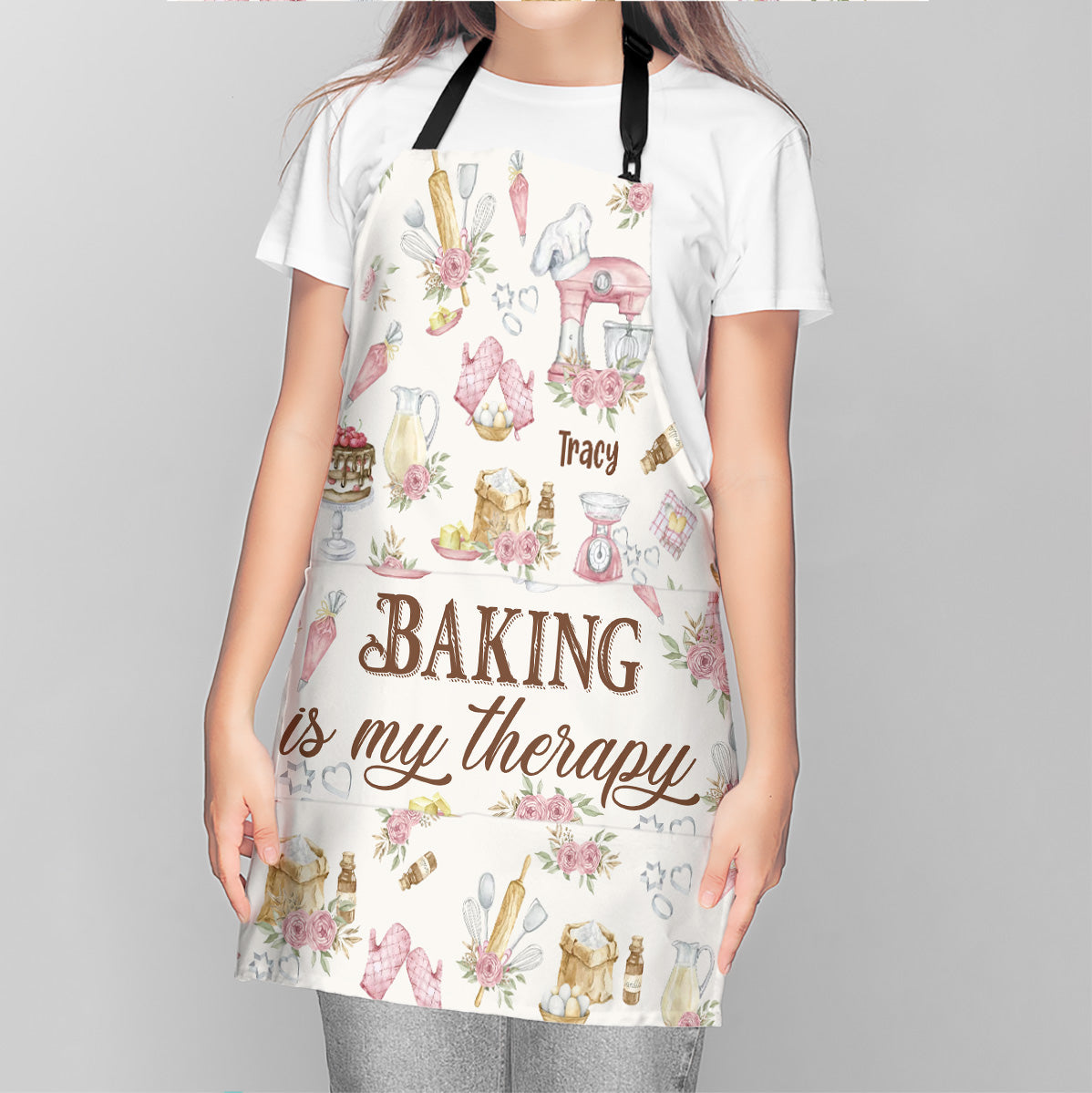 Baking Is My Therapy - Personalized Baking Apron