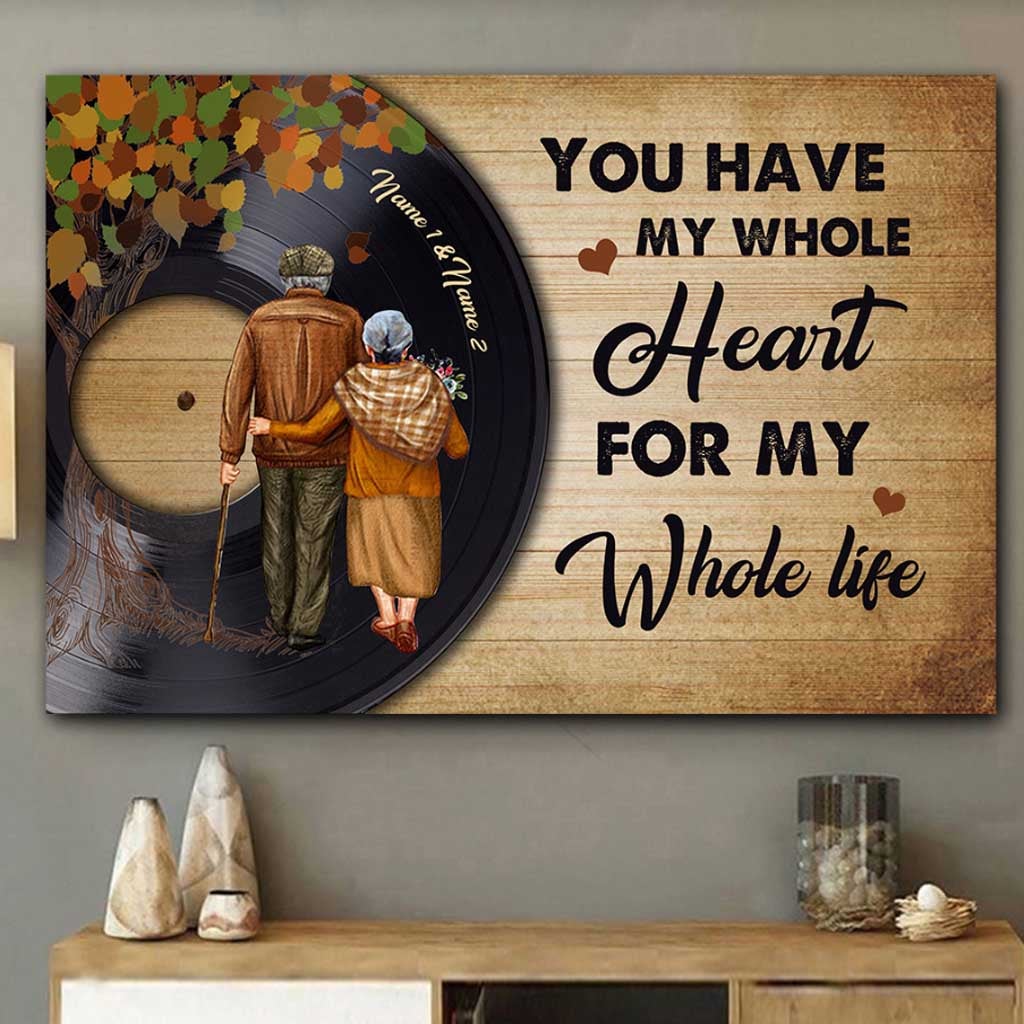 Disover You Have My Whole Heart Vinyl - Personalized Couple Poster