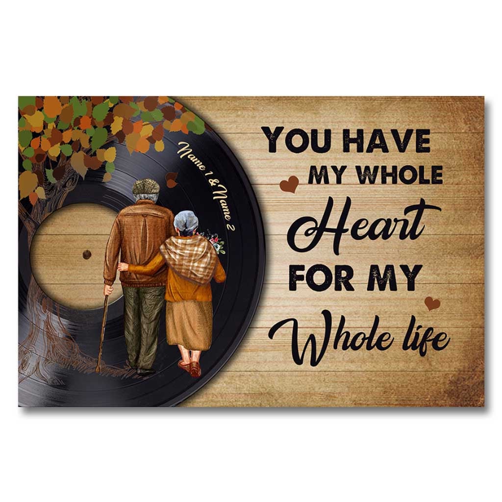 Discover You Have My Whole Heart Vinyl - Personalized Couple Poster