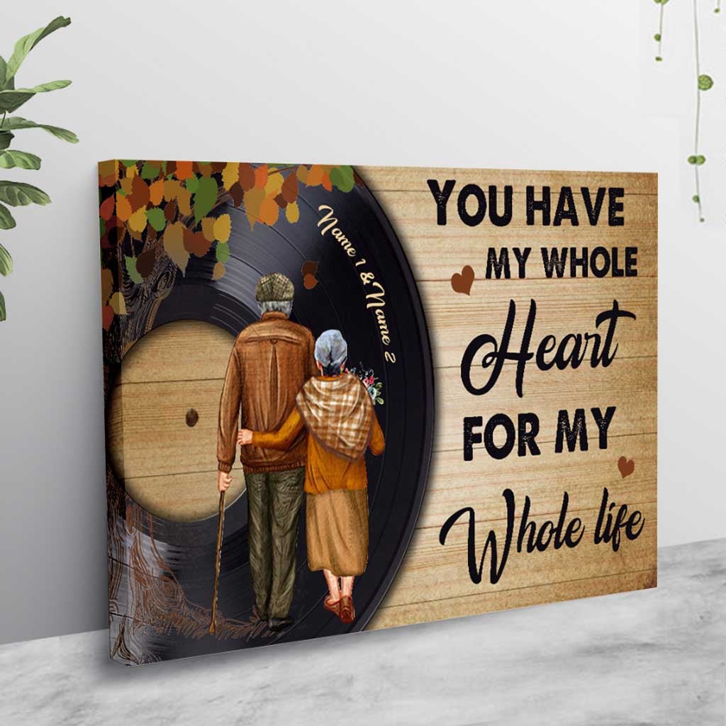 Disover You Have My Whole Heart Vinyl - Personalized Couple Poster