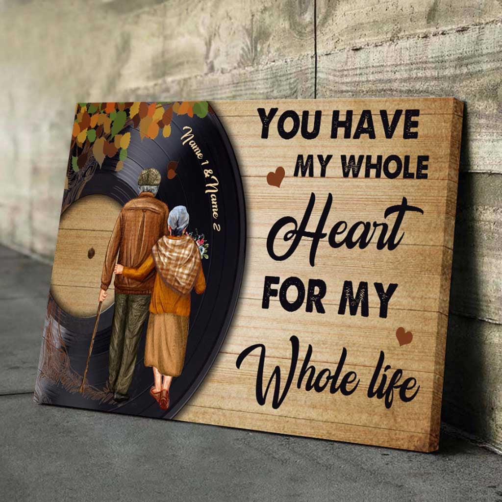 Discover You Have My Whole Heart Vinyl - Personalized Couple Poster