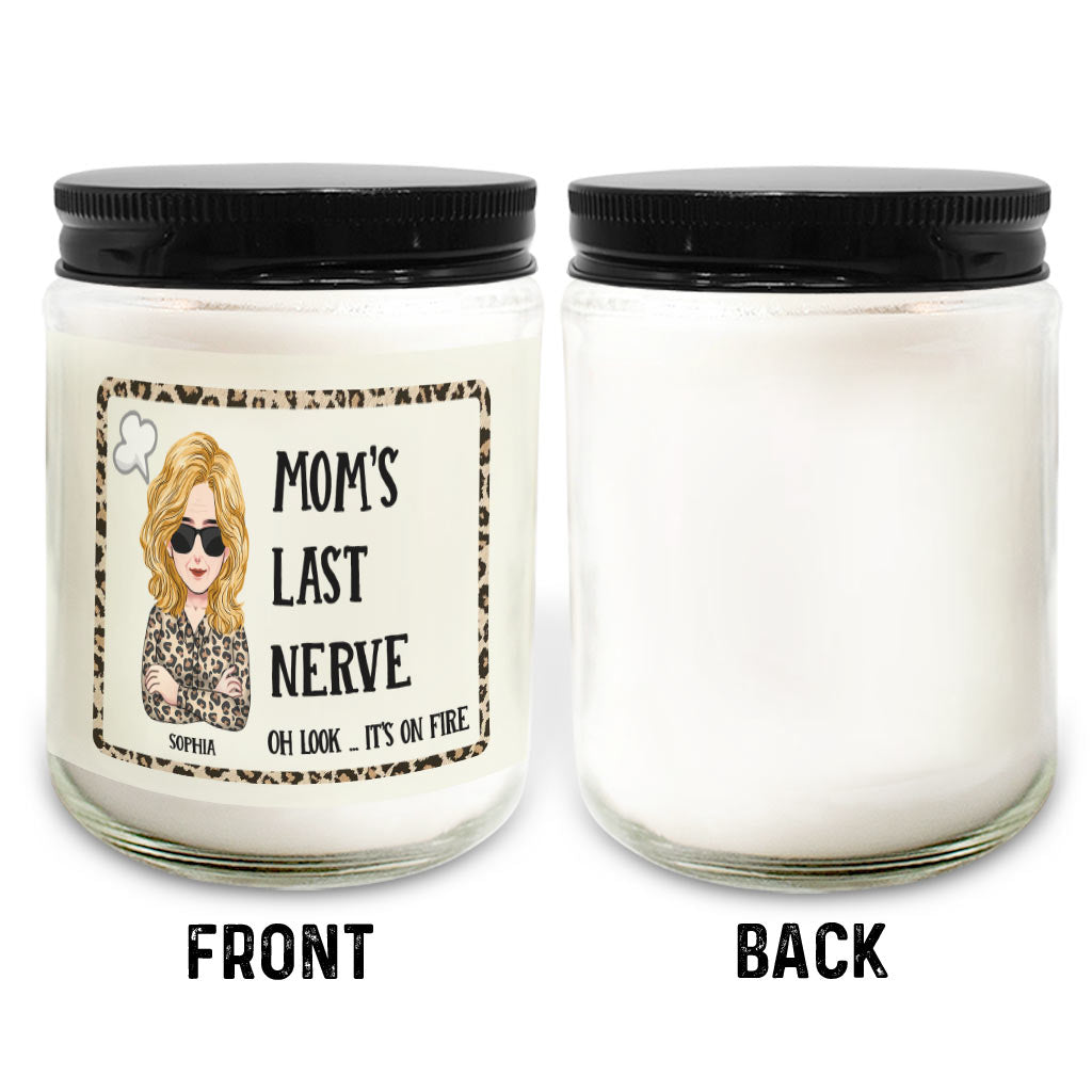 Mom's Last Nerve - Personalized Mother's Day Mother Candle