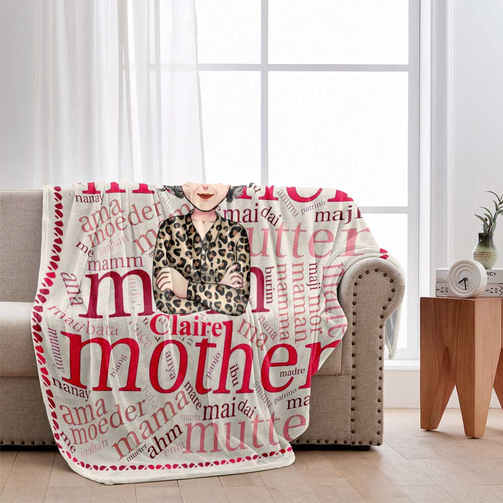 Mother International Language - Personalized Mother's Day Mother Blanket