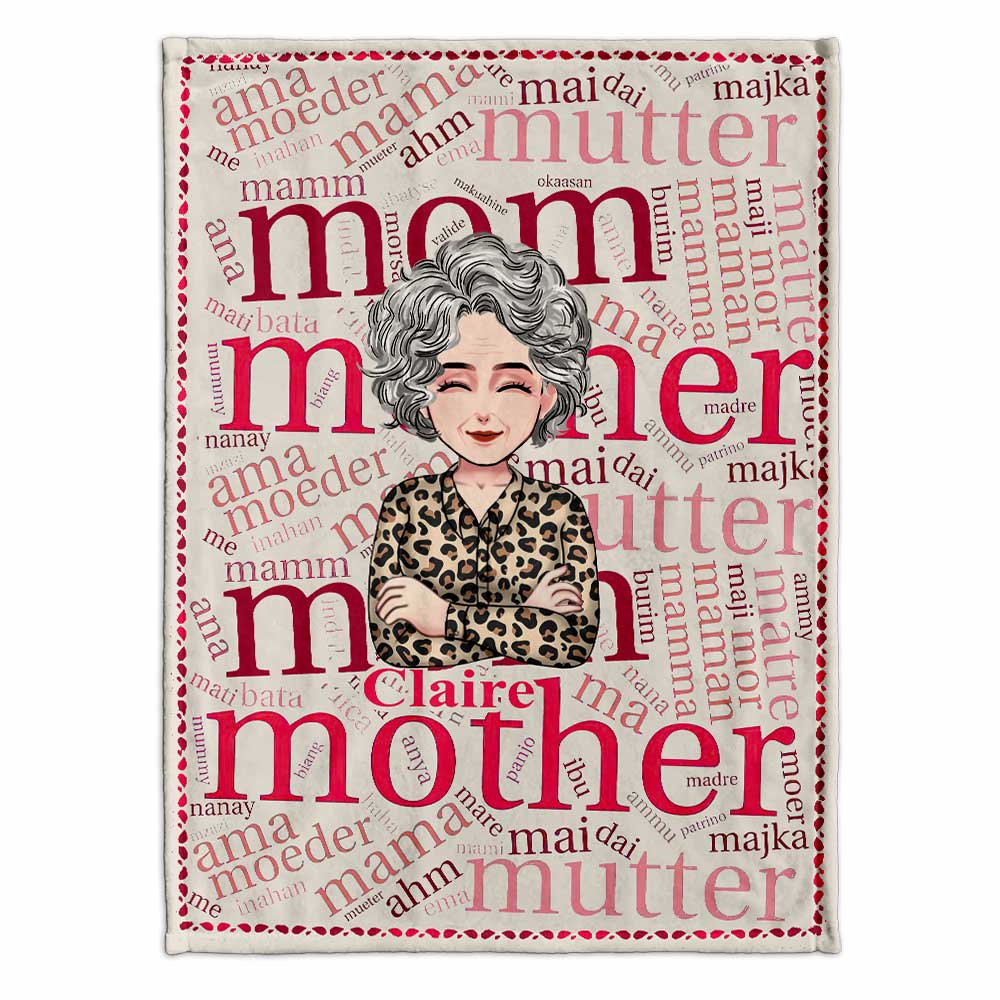 Mother International Language - Personalized Mother's Day Mother Blanket