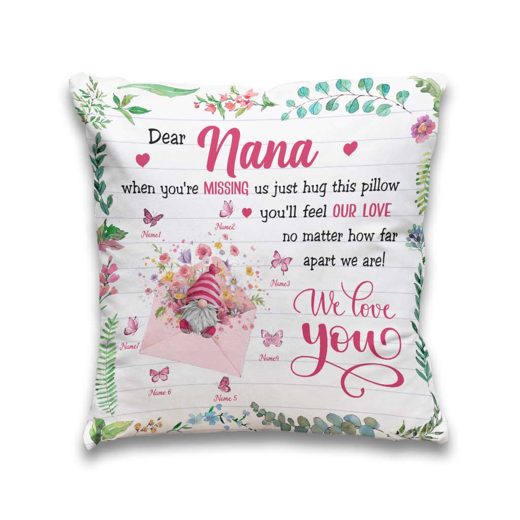 Dear Nana - Personalized Grandma Throw Pillow