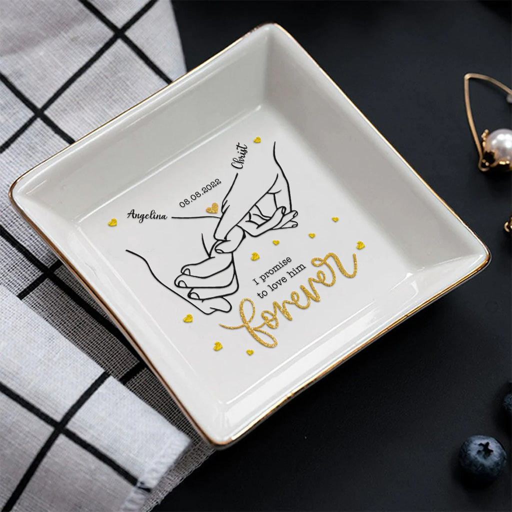 I Promise - Personalized Couple Jewelry Dish