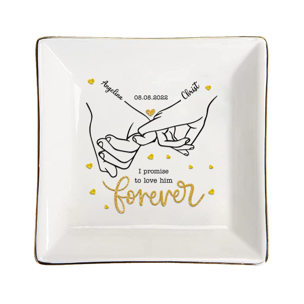 I Promise - Personalized Couple Jewelry Dish