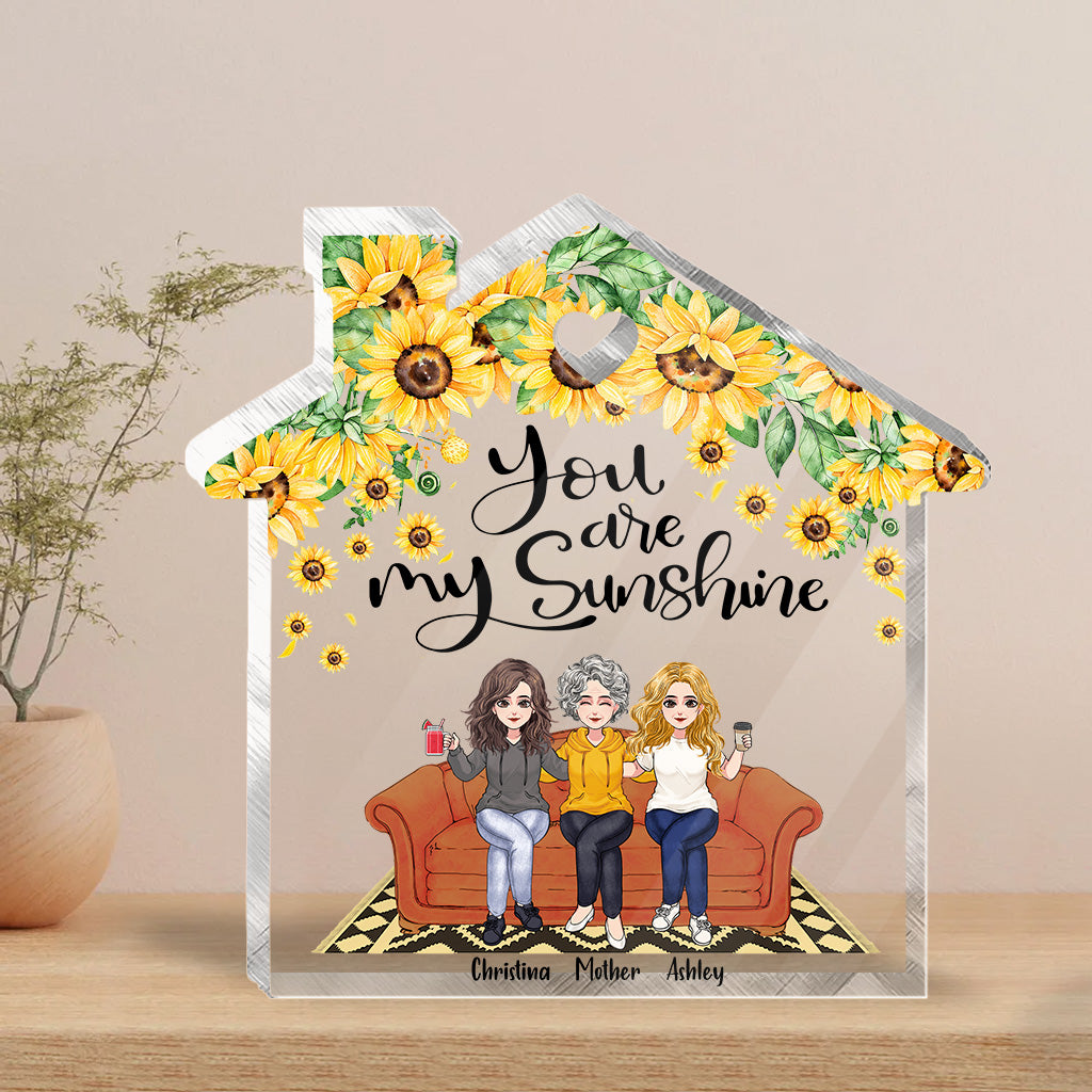 You Are My Sunshine - Personalized Mother's Day Mother Custom Shaped Acrylic Plaque