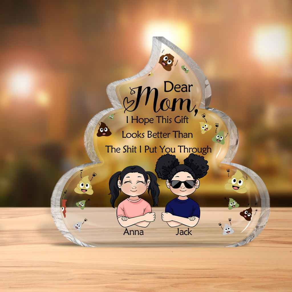 Dear Mom Dear Dad Funny Gift - Personalized Mother's Day Mother Custom Shaped Acrylic Plaque