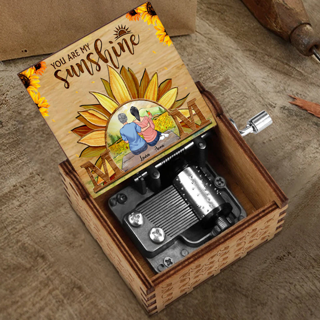 You Are My Sunshine - Personalized Mother Hand Crank Music Box