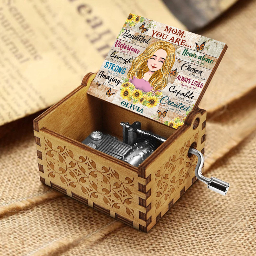 Mom You Are - Personalized Mother's Day Mother Hand Crank Music Box