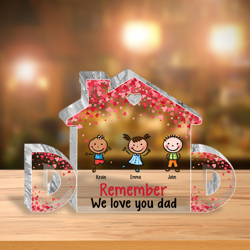 We Love You - Personalized Father Custom Shaped Acrylic Plaque