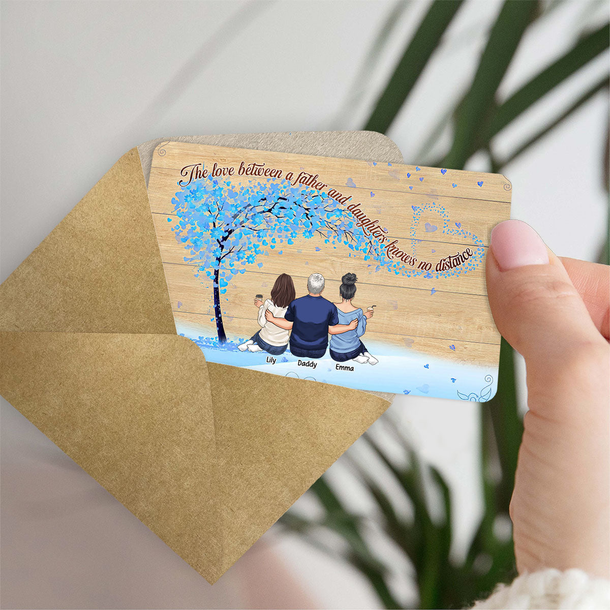 Father & Daughters - Personalized Father Wallet Insert Card