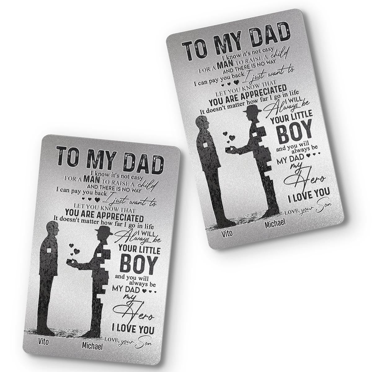 To My Dad - Personalized Father Wallet Insert Card